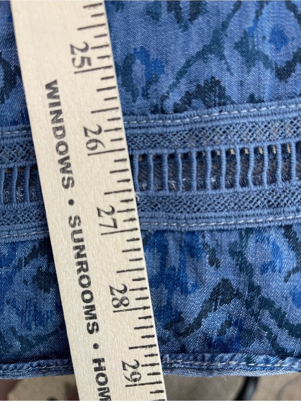 Soft Surroundings Blue Ikat Print Off The Shoulder Dress Womans Size large - Picture 6 of 6